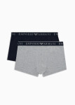 Pánske boxerky 2PACK 111769 3F720 07448 šedo-tm. modré - Emporio Armani M