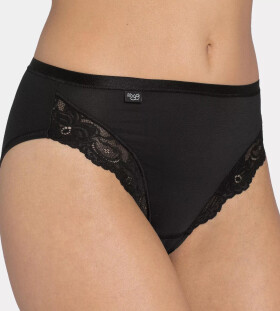 Sloggi Romance - nohavičky Supima® Cotton Tai s čipkou Sloggi BLACK 46