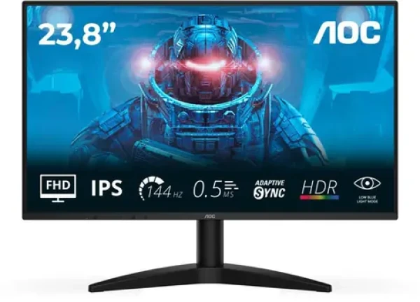 23.8" AOC 24B36X čierna / IPS / 1920x1080 / 16:9 / 4ms / 1500:1 / 300cd-m2 / HDMI + DP / VESA (24B36X)