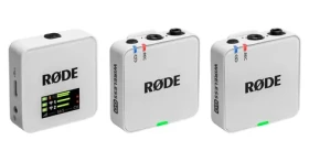 Rode Wireless GO Gen 3 biela / Bezdrôtový mikrofónny systém / 2x vysielač a 1x prijímač / 3.5mm jack / USB-C (WIGOGEN3W)