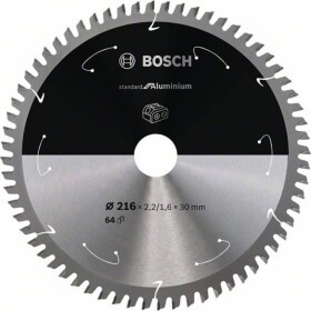 Bosch Accessories Bosch 2608837776 pílový kotúč 216 x 30 mm Počet zubov (na palec): 64 1 ks; 2608837776 - Bosch Pilový kotouč pro řezání standardní for hliníku Accessories 2608837776 Průměr: 216 mm zubů 64