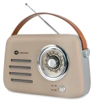 Connect IT Hyperbass RetroBEAT béžová / Bezdrôtový reproduktor s FM rádiom (HSP-3010-BG)