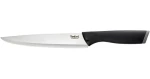 TEFAL Comfort K2213744 čierna / Porcovací nôž / 20 cm / nerezová oceľ (3168430263796)