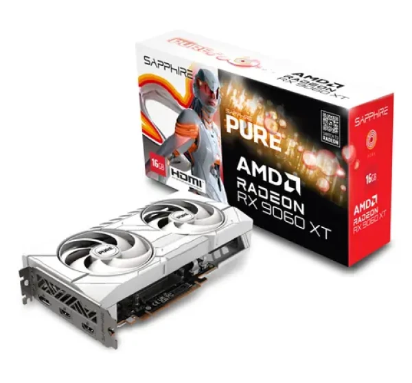 Sapphire Radeon RX 9060 XT Pure Gaming OC 16GB / 3290MHz / 16GB GDDR6 / 1x HDMI + 2x DP / 450W (8) (11350-02-20G)