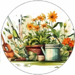 Jedlý papier kútik s kvetinami 19,5 cm - Pictu Hap