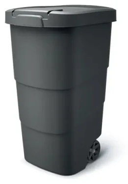 Záhradná nádoba s kolieskami WHEELER 90 l antracit/s recyklovaným čiernym vekom