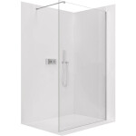 CERANO - Sprchová zástena Walk-in Onyx Cube Ľ/P - 10 mm - hranatá vzpera - chróm, transparentné sklo - 120x200 CER-8050BD8422