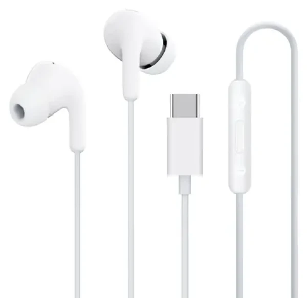 XIAOMI Type-C Earphones M2413E1 biela / Slúchadlá s mikrofónom / USB-C / 1,25 m (57983)