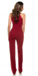 Sexy KouCla Neck jumpsuit with sexy insight champagne L