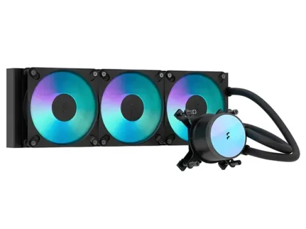 Fractal Design Radius 360 RGB čierna / Vodné chladenie CPU / 360 mm / RGB / Intel + AMD (FD-W-RA1-3602)