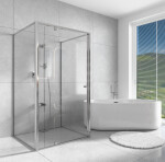 H K - Trostenný sprchovací kút Style U3 90x100x90 L/P variant vrátane sprchovej vaničky z liateho mramoru SE-STYLEU39010090/THOR-10090