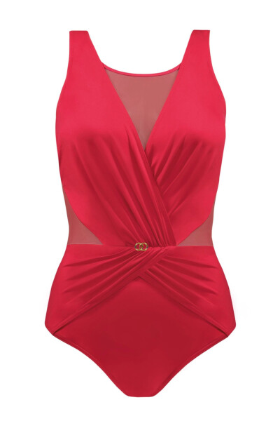 Dámske jednodielne plavky Fashion 7 1006V 6 - SELF Červená 3XL