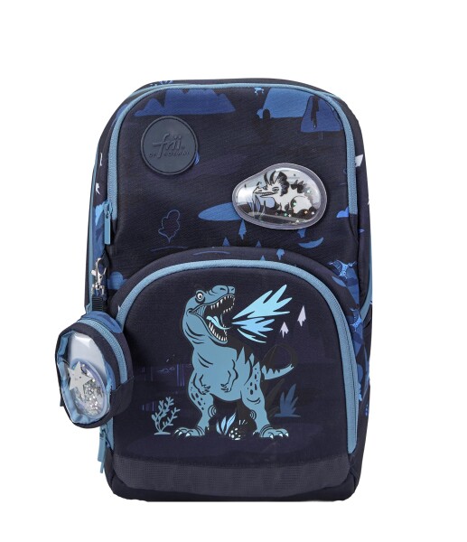 Ergonomický školský plecniak Frii of Norway Easy 22l Dinosaur Dark Blue EUR