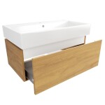 Kúpeľňová skrinka s umývadlom SAT Feel 80x30x46 cm medový dub mat SATFEEL80DMU2 SATFEEL80DMU2