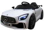 Mamido Elektrické autíčko Mercedes GTR-S biely, mäkké kolesá EVA, pohodlné sedátko s licenciou
