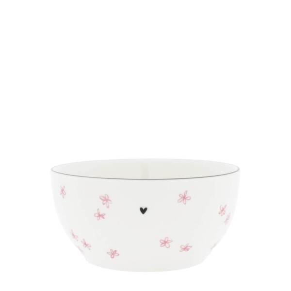 Bastion Collections Keramická miska White / Rose Little Flowers 600 ml