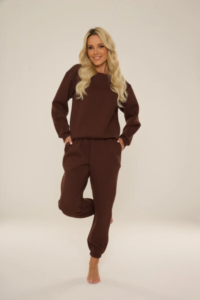 Tepláková súprava De Lafense 812 Indigo long/r S-2XL čokoláda S