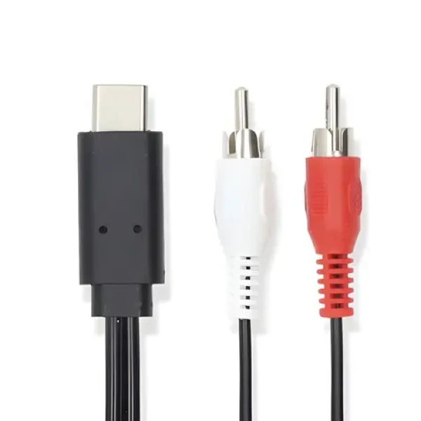 Nedis adaptér USB-C - 2x RCA čierny / Adaptér / USB 3.2 Gen 1 / 1 m (CCGL64240BK10)