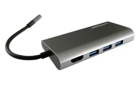 LC-Power LC-HUB-C-Multi-5 / USB-C hub / 3x USB-A 5 Gbps / USB-C PD 100 W / HDMI 4K / Gigabit LAN / čítačka SD (LC-HUB-C-MULTI-5)