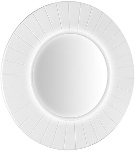 SAPHO - LUMIRO STRIP guľaté zrkadlo s LED osvetlením v ráme, priemer 90cm, biela mat LR950-3131S