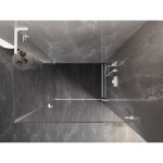 MEXEN/S - Lunar-B L sprchový kút dvere krídlové pravá 95 x 90, transparent, biela 832L-095-090-20-00-P