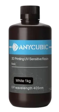 AnyCubic UV Resin Standard White 1 kg / UV živica - tekutý tlačový materiál (6974662350404)