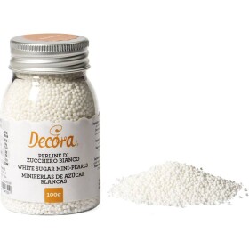 Cukrové zdobenie mini perličky - mačík 1,5 mm biele 100 g - Decora