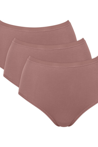 BAVLNENÉ NOHAVIČKY S VYSOKÝM PÁSOM SLOGGI GO DAILY mocca M