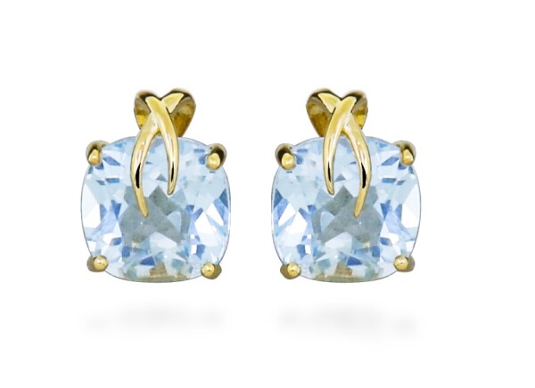 Silver Cat Trblietavé pozlátené náušnice so syntetickými topazmi SC563