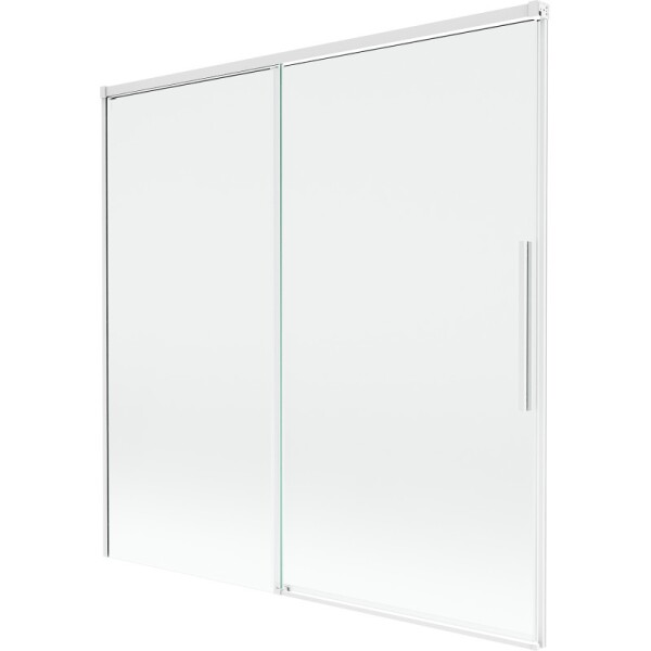 MEXEN/S - Rox vaňová zástena 2-krídlová posuvná 160 x 150, transparent, biela 8C9-160-001-20-00