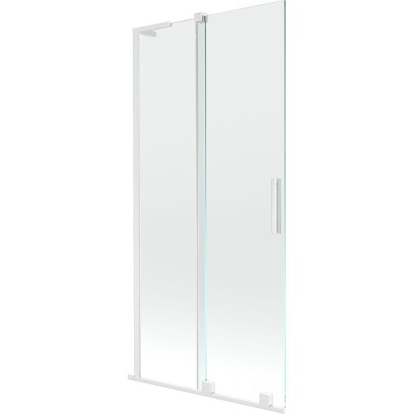 MEXEN/S - Velar L dvojkrídlová posuvná vaňová zástena 90 x 150, transparent, biela 896-090-003-01-20