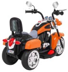 Mamido Detská elektrická motorka Chopper oranžová