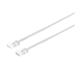 SCONN patch kábel Cat6 plochý biely 0,5 m / Patch kábel / U/UTP / Slim (75711-SL0.5W)