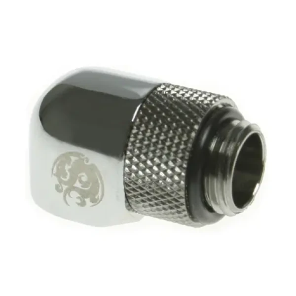 BitsPower otočný uhlový adaptér 90° G1/4 (M) gt; G1/4 (F) strieborná (BP-90R)