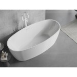 MEXEN/S - Lira voľne stojaca vaňa vzor 170 x 80, biela, sifón a prepad biela 52831708000-20