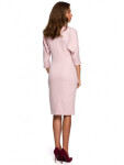 Dámske šaty s netopierími rukávmi S242 Powder Pink - Stylove S-36 pudrovo-růžová