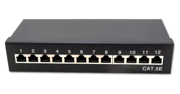 Xtendlan 10" 12 portov čierny / Patch panel / Cat5e / STP / 1U / LSA (PP0-12C5E-LSA-G)