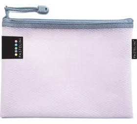 KARTON P+P Obálka so zipsom PASTELINI A5 ružová / Obálka na dokumenty / sieťovaná / zips / 23 × 17 cm (2-3191)