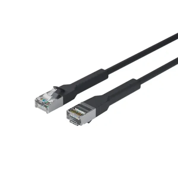 Lanview Flex-Angle Cat6a U/FTP čierna / Sieťový kábel / RJ-45 / 1 m / LSZH (LV-6AFTP-FLEX-ANG-01B)
