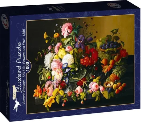 BlueBird Puzzle Zátišie, kvety a ovocie