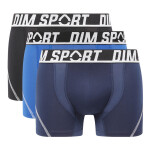 Pánske športové boxerky ks DIM SPORT MICROFIBRE BOXER 3x DIM SPORT čierna