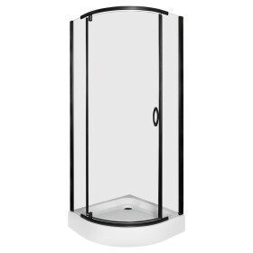 KERRA - Sprchovací kút s vaničkou Splash 90 (čierny) 5907548123527