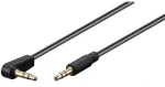 PremiumCord Kábel Jack 3,5 mm 90° M/M čierny / Audio kábel / 1 m (kjackmm1-90)