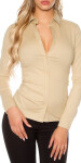 Sexy Blouse to tie, backfree BEIGE S