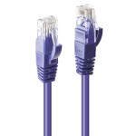 LINDY 48130 RJ45 sieťové káble, prepojovacie káble CAT 6 U/UTP 30.00 m fialová 1 ks; 48130