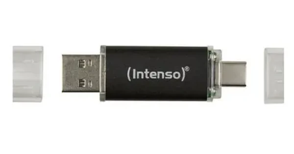 INTENSO Twist Line 256 GB antracitová / USB flash disk / 2 ks / USB-A + USB-C / USB 3.2 Gen 1 / 70 MB/s (3539492)