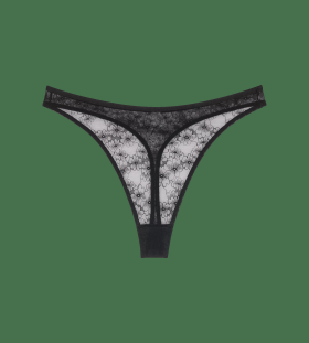 Dámske tangá Bright Spotlight High Leg string BLACK čierne 0004 TRIUMPH BLACK