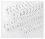 EuroSupplies Kovové chrbty 3:1" 9,5 mm biele / pre 51-65 listov 80 g papiera / 100 ks