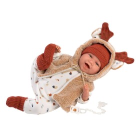 Llorens 74018 New Born realistická bábika bábätko so zvukmi a mäkkým látkovým telom 42 cm