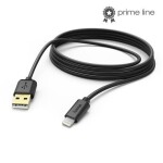 Hama USB nabíjací amp; dátový kábel pre Apple s Lightning konektorom 3 m čierna / MFI (173787-H)